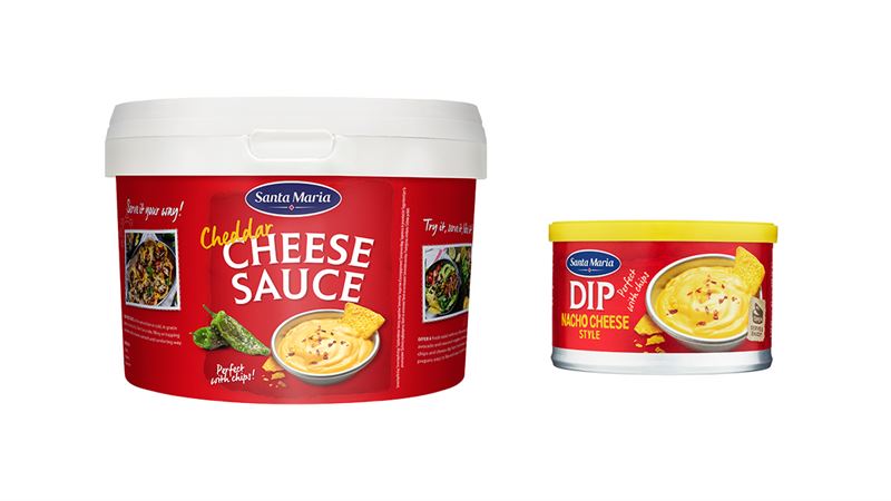 Santa Maria Cheddar Cheese Sauce ja Santa Maria Dip Nacho Cheese Style -tuotteiden takaisinveto